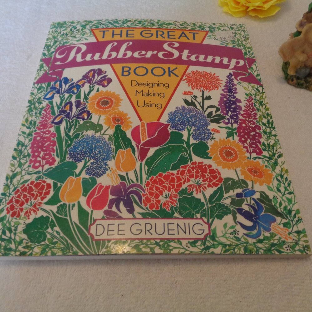 VINTAGE RUBBER STAMP BOOK 1996 & BUNNY PLUS FLOWERS COMPSITE SPRING PIEC…